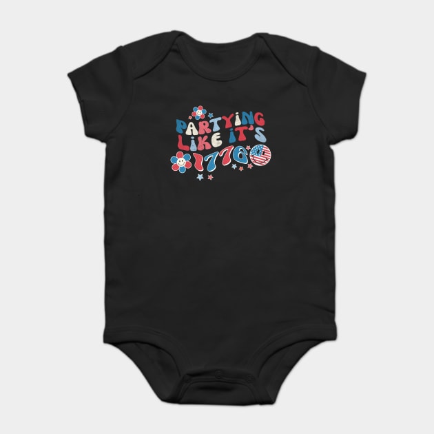 Partying like its 1776 Baby Bodysuit by The WYLD Tribe
